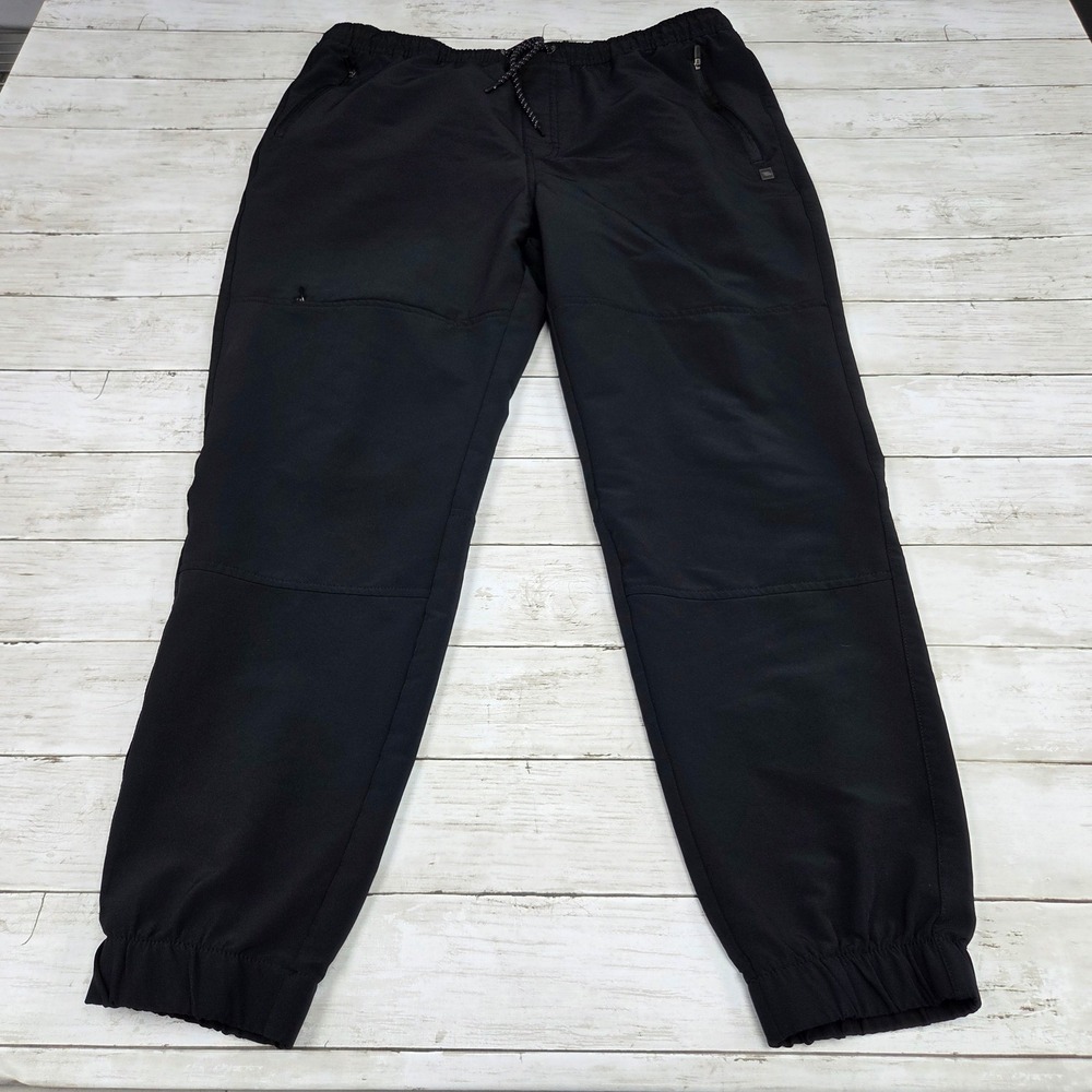 Tony Hawk Jogger Pants Athletic Stretch Mens XL Black Zipper Pockets Drawstring